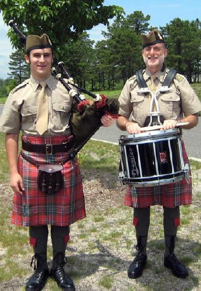 Morris and Mitch in Summer Uniform